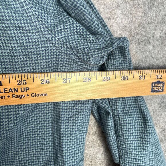 LL Bean Mens Wicked Good Flannel Shirt Traditional Fit Houndstooth Blue XXLT USA - Picture 5 of 6